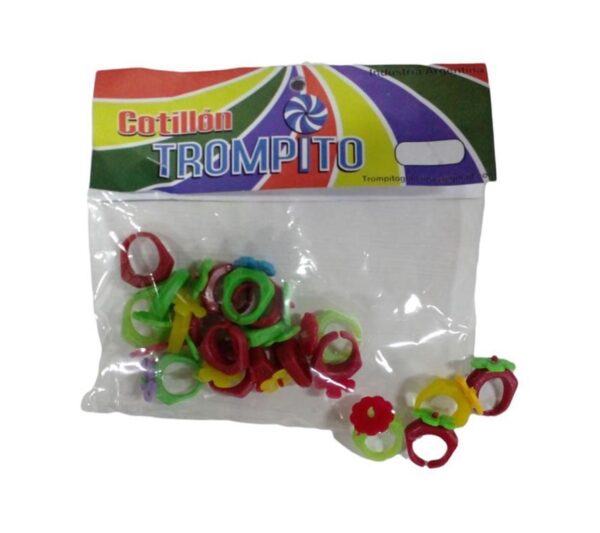 Trompito - Anillos con flor x20u