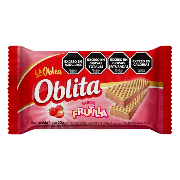 Oblita- Oblea s. Frutilla x100 gramos