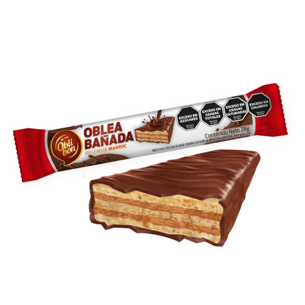Oblita - Oblea bañada Choc. rell. con marroc x20u