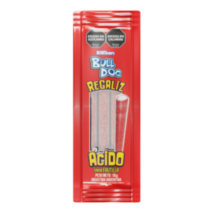 Bull Dog- Regaliz Frutilla 15 tiras - 3 u.