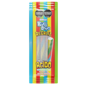 Bull Dog- Regaliz Tutti-Frutti 12 tiras - 3 u.