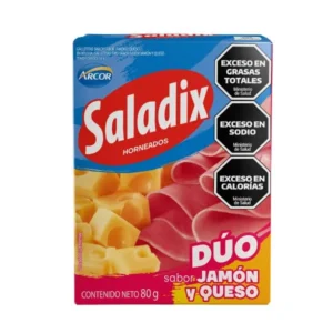 Saladix Duo sabor jamon y queso 100 gr - Caja 3 u.
