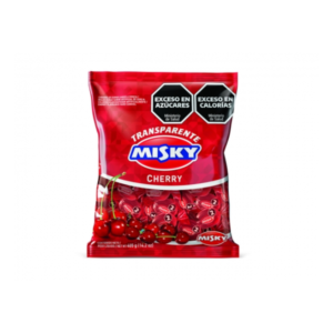 Caramelos Misky transparente sabor cherry 405 gr
