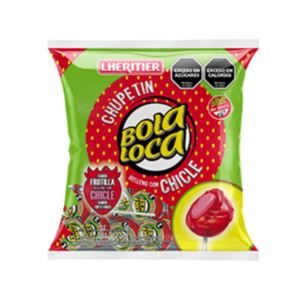 Lheritier-Chupetín Bola Loca Frutilla x24u