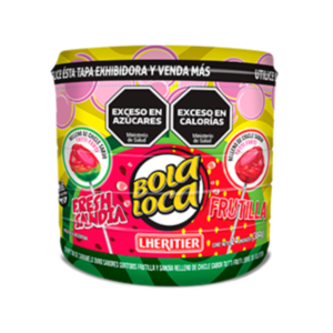 Lheritier-Pote Chup. Bola Loca Max x24u- Sandía Fresh y Frutilla