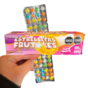 Pastillas- Estrellitas Frutales sabor Tutti Frutti x100u